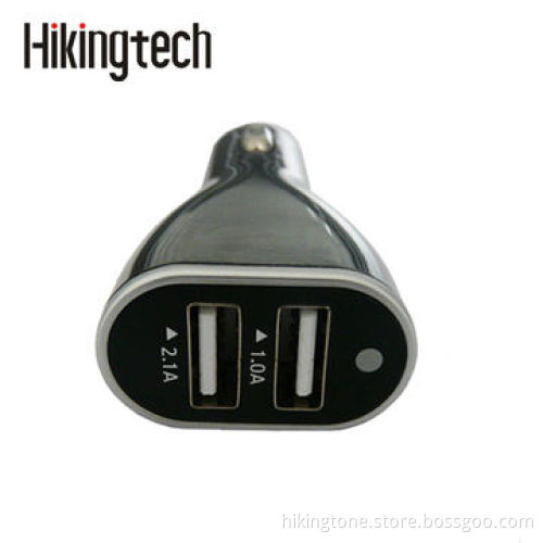 5V DC/1 + 2.1A Output Car Charger, Made of Fire-resistant Material, Auto-protection